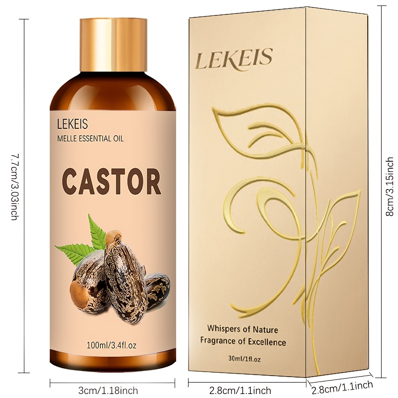 Cold Pressed Castor Oil, 100ml/30ml/10ml Options