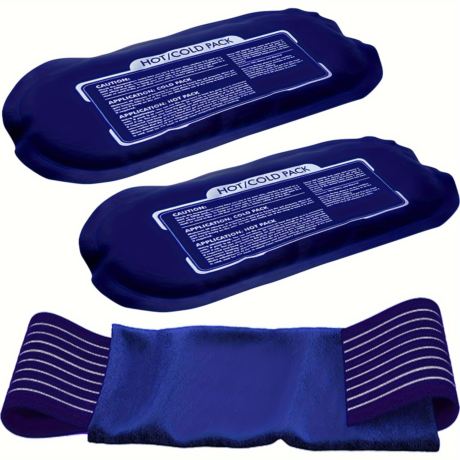 

3pcs Set Reusable Hot And Cold Compress Gel Wrap Support, Alleviate Joint And Muscle, Rotator Cuff, Knees, Back