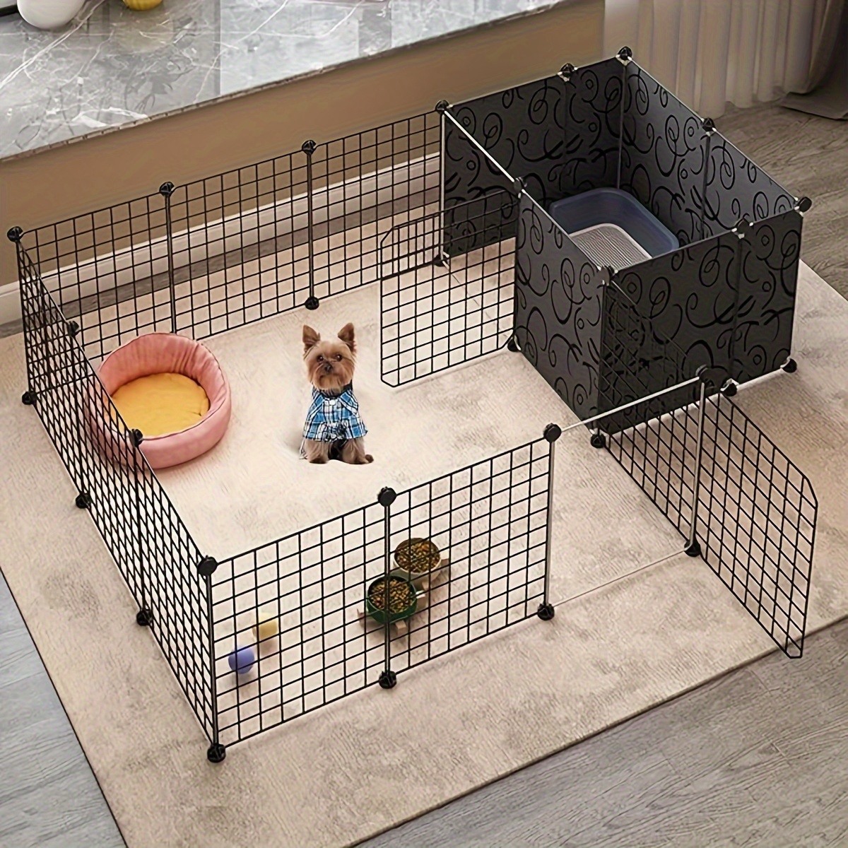 

Spacious Dog Fence Kit: , Flexible, And Pet Enclosure