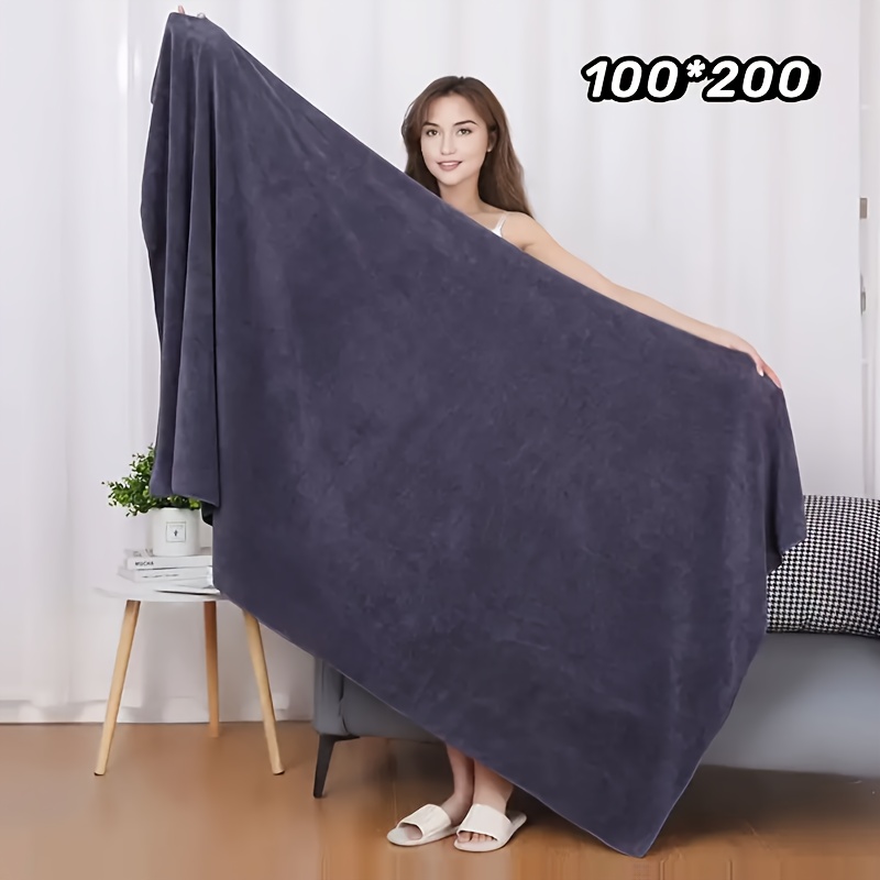 E-shop extra großes Mikrofaser-Badetuch, 100 cm x 200 cm, sehr saugfähig, weich schnelltrocknend, übergroßes Badetuch, geeignet für Körper, Yoga,