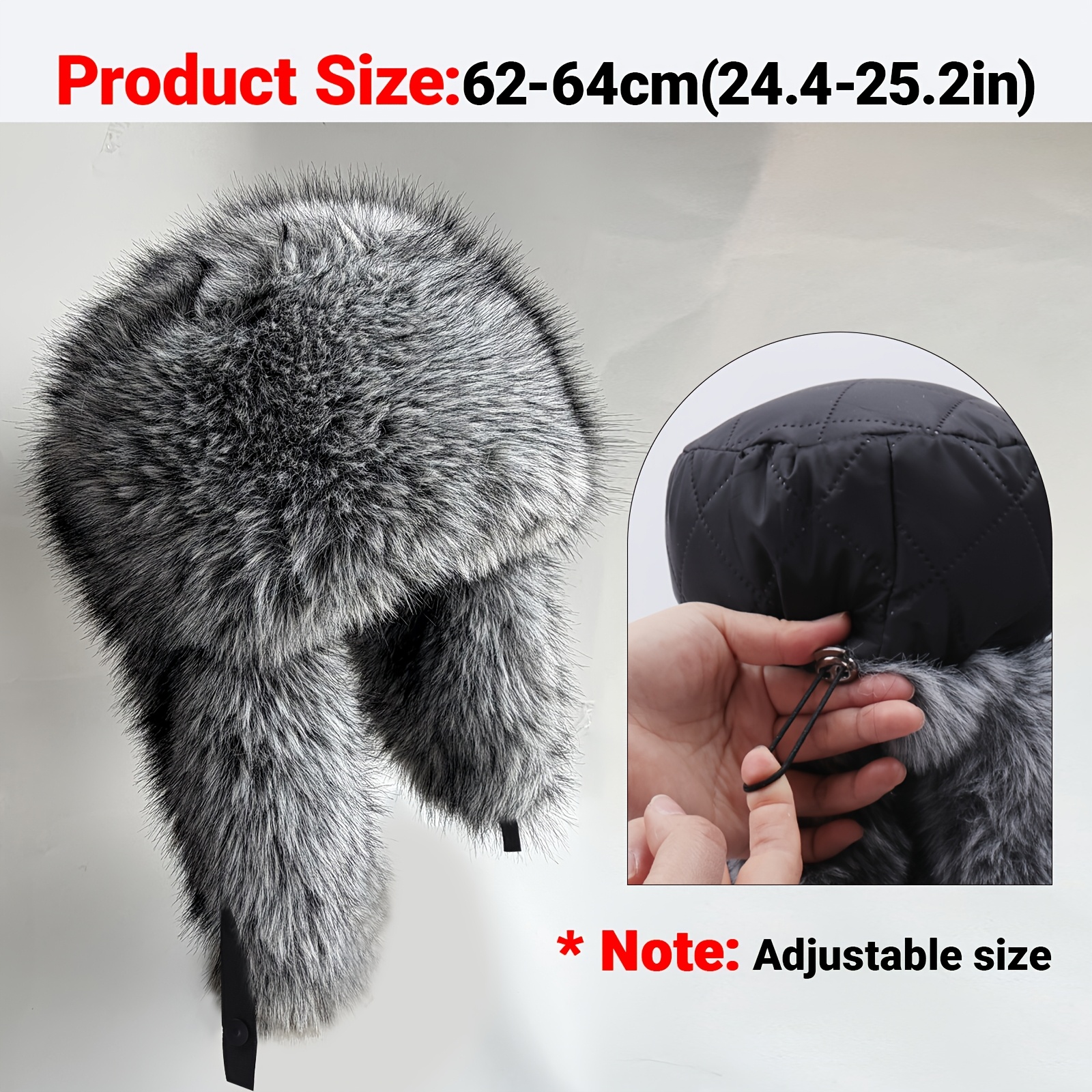 mens ushanka hat cap winter warm trapper hat pilot - Temu Pakistan
