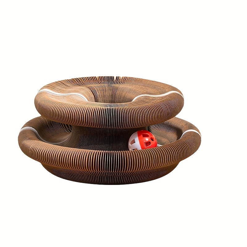 TEMU Arbre à chat Magic Organ, jouet accordéon pliable pour chat avec tapis à interactif et balle de jeu, convient pour l'exercice et la réduction de