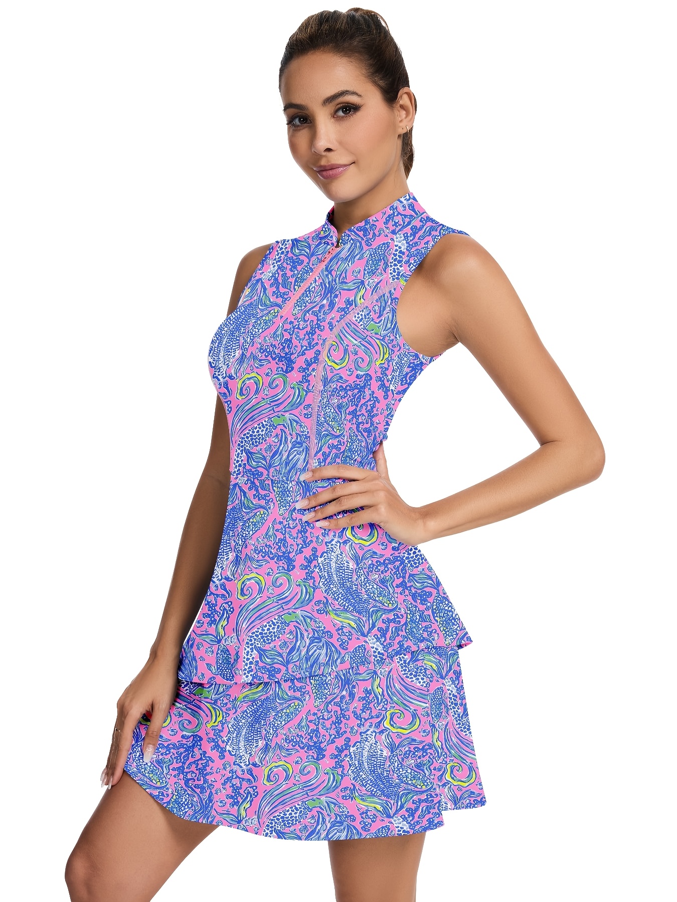 dresses with built in shorts Polo Tennis Built-in White / S durable green materials with exceptional design for outstanding fit dress women dresses built in