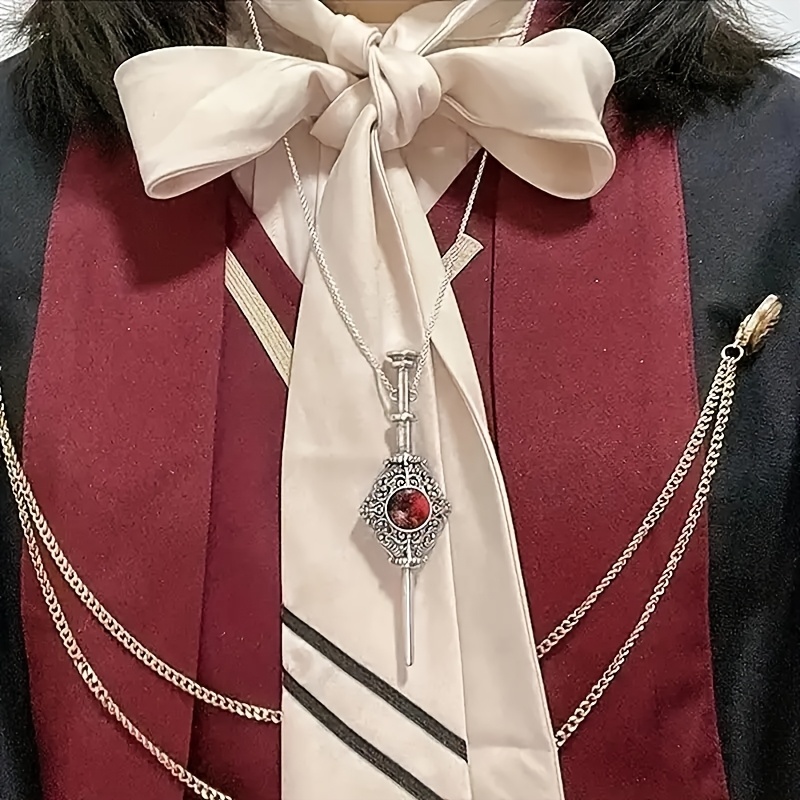 TEMU Collana Stregoneria Vintage Donna Sacchetto di Sangue Vintage Staccabile da Strega Ciondolo Donna Cosplay Gioielli Regalo, per Halloween