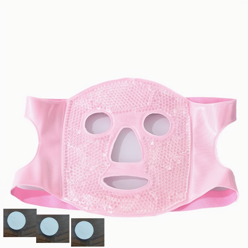 TEMU Reusable Hot Cold Compress Mask Set With Compressed Facial Mask, For Face And Eye