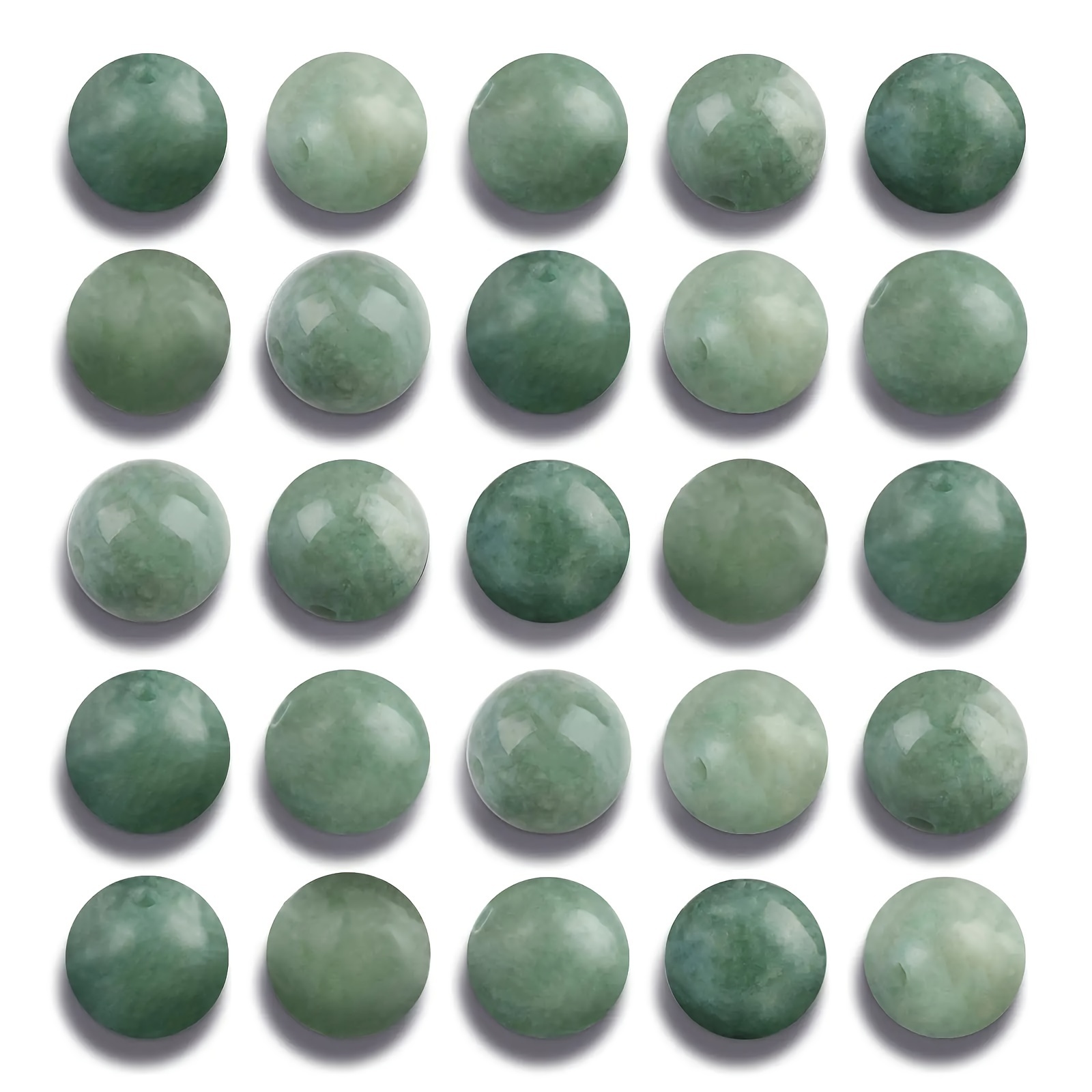 

Perles en pierre de jade birmane : Perles d'espacement en vrac naturelles de 6 à 10 mm pour la fabrication de bijoux - Accessoires de bracelet de bricolage