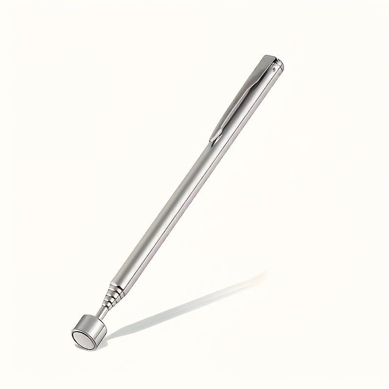 3-in-1 Stainless Steel Telescopic Magnetic Tool - Manual Iron Rod, 10 , Reaching Areas, No Battery Needed, Ideal For Car And Building Maintenance, Metallic Glossy Surface, Durable