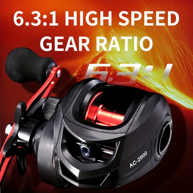 Baitcaster Reels, CNC Aluminum Spool, Magnetic Brake System Bait Caster  Reel High Speed Gear Ratio Ultra Smooth Low Profile Baitcasting Fishing Reel