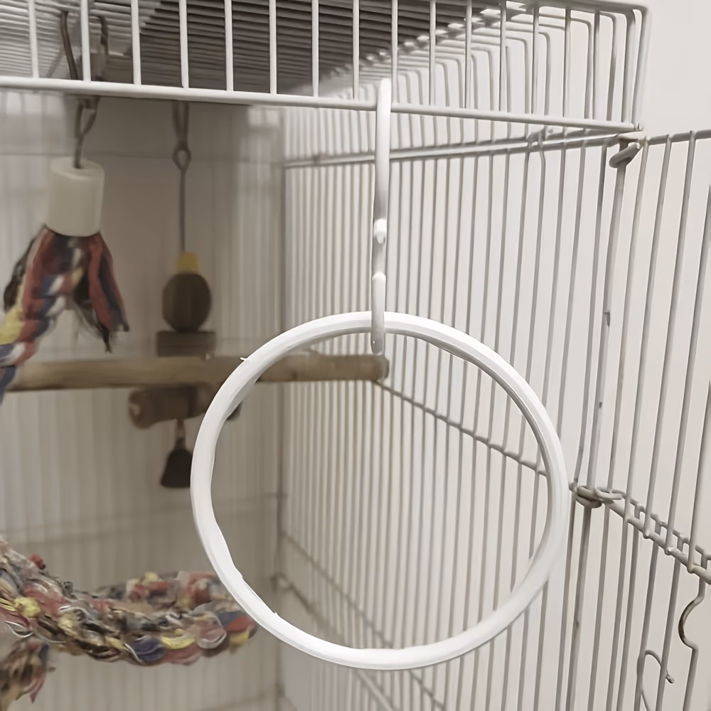 2pcs Set of Pet Parrot Open Hanging Stand Round Ri...