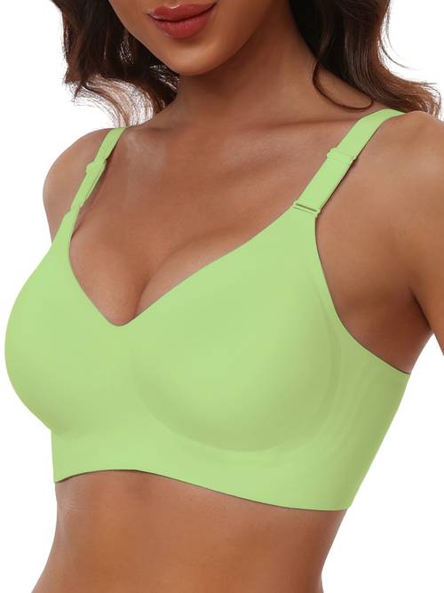 seamless wireless push up bra v neck design comfortable supportive intimate apparel for women