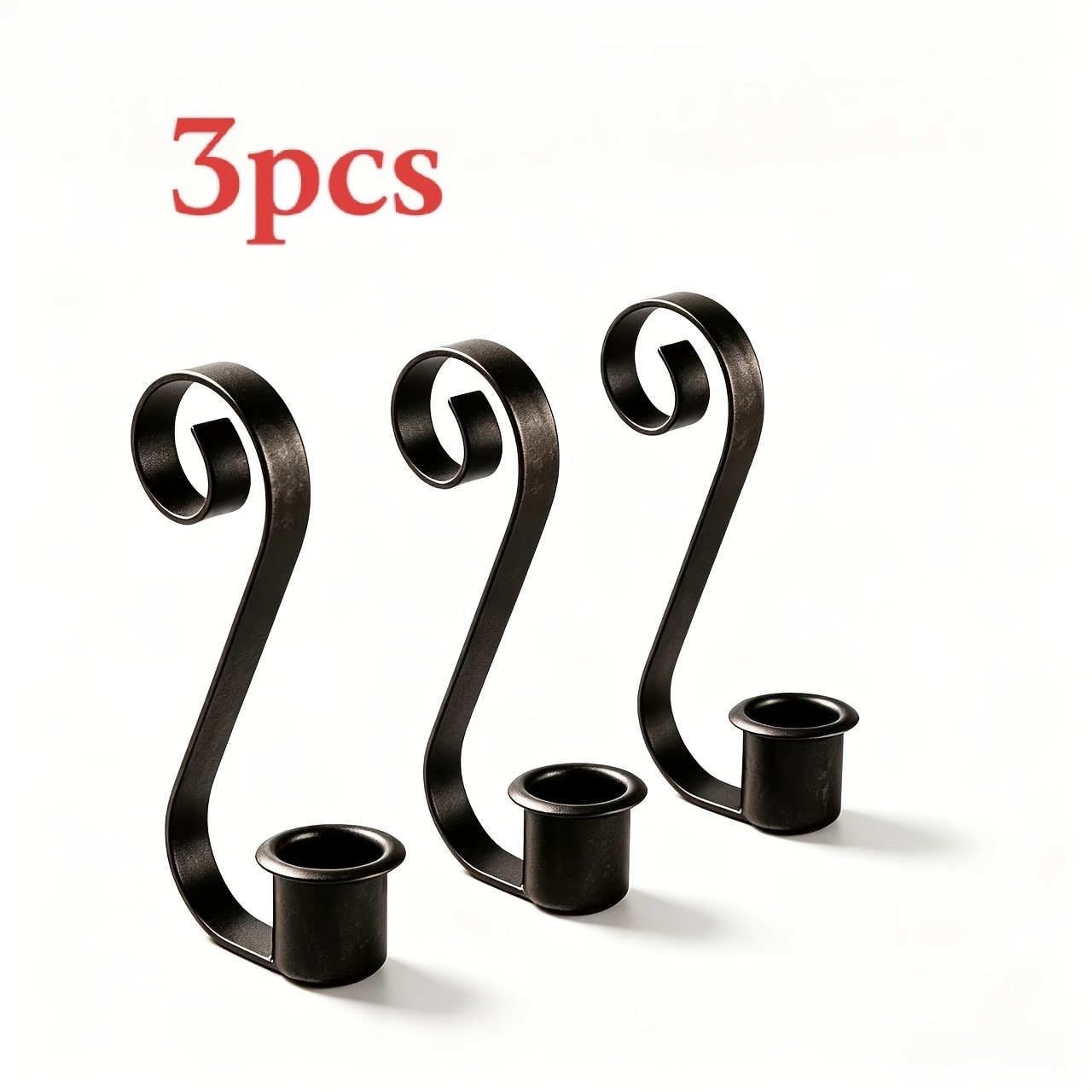 TEMU 3pcs Vintage Mason Jar Candle Holders - Vintage Wrought Iron Creative Candle Holders, Made Of Metal, Detailed And Creative, Suitable For Rustic