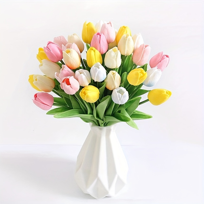 Ancokig Fiori Finti Artificiali UV Resistant - Confezione 4 Pezzi, Per Interni Ed Esterni, Colore Rosy - 4