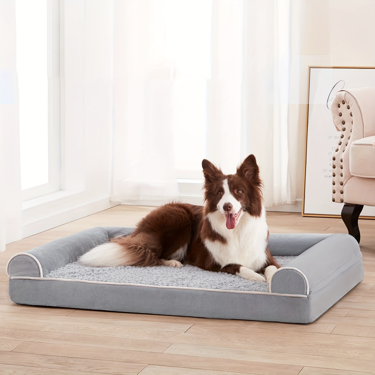 

Luxury Memory Foam Pet Sofa Bed For Dogs & Cats - Non-slip Bottom, Warm Plush Nest For Small To Extra Large Breeds Dog Pillow For Dogs Dog Sofa Bed