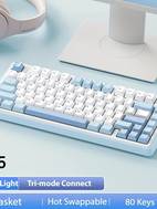 bežična mehanička tipkovnica aula f75 s 2.4g tehnologijom, žičana za gaming sa rgb osvjetljenjem i 75% rasporedom tipki oem profilu, struktura brtve, mogućnost zamjene tastera bez uključivanja napajanja, optimizirano za tipkanje, univerzalna za računala, idealno kao poklon, različite opcije kapicama