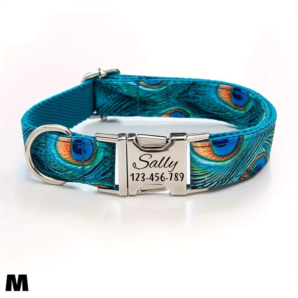 TEMU 1 stuk Gepersonaliseerde Hondenhalsband, Aangepaste met Naam, Telefoonnummer en ID-Tag voor Kleine, Middelgrote en Hondenrassen