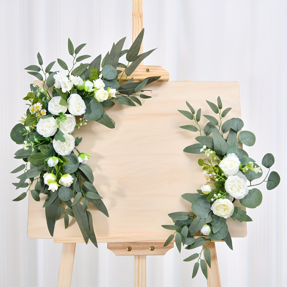 2 Elegante künstliche Hochzeitsbogen-Blumen-Set