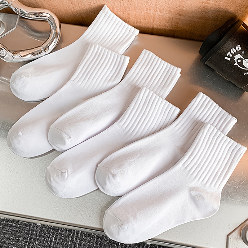 Image of 6 Pairs Of , Breathable, And Comfy Mid-tube Boy's And Girl' Socks - Perfect For Daily Wear, 's Stockings & Hosiery For ,fall And Winter Clothes