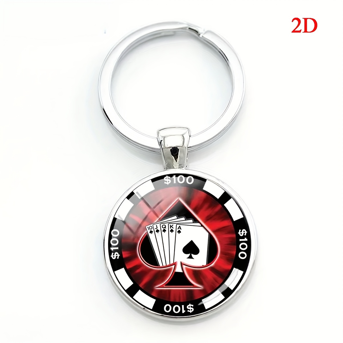 TEMU 1pc Classic Time Gem Keychain | Card Design Glass Keychain | A Small Gift Suitable For | For Good Brothers | Bag Pendant | Christmas, Birthday,