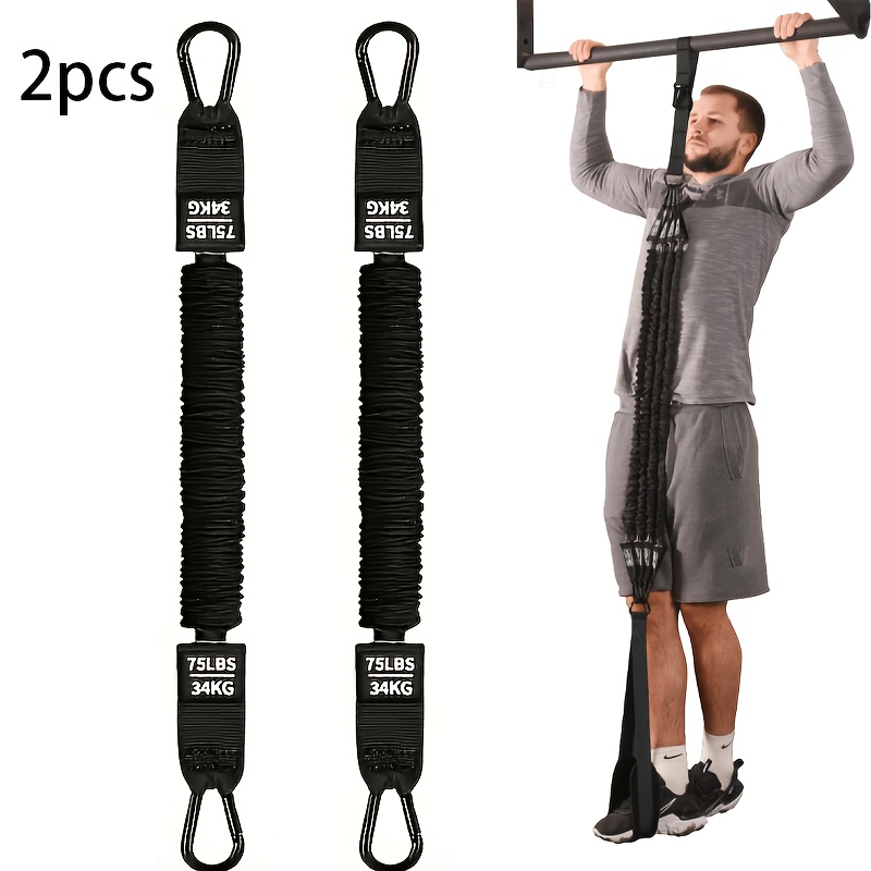 TEMU 2pcs Pull-up Assistance Straps - Heavy-duty Resistance Bands - Suitable For Pull-up Bars - Aids In Pull-up Training, Enhances Strength