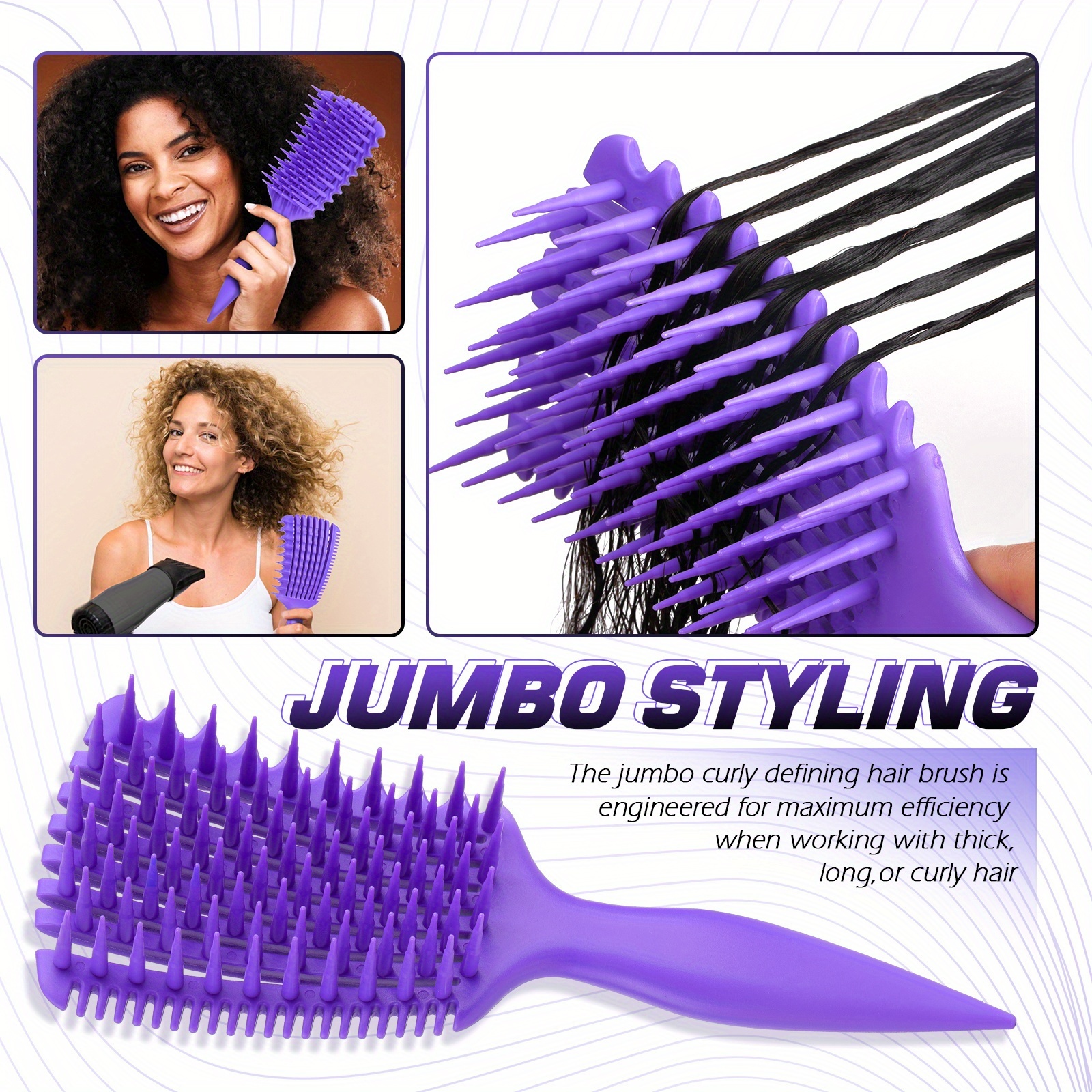 octopus detangling hair brush flexible separate bristles - Temu