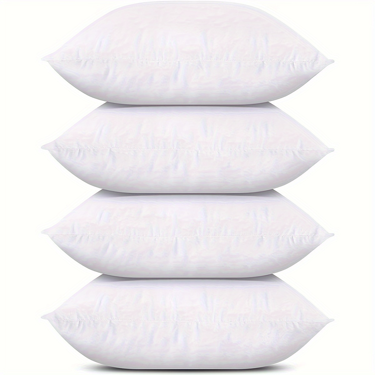 

4pcs Housse de Coussin, Insert de Coussin, Garnissage Intérieur, Oreiller Blanc pour Salon, Chambre à Coucher, Dortoir, Bureau, Décoration de la Maison, 20x20 In