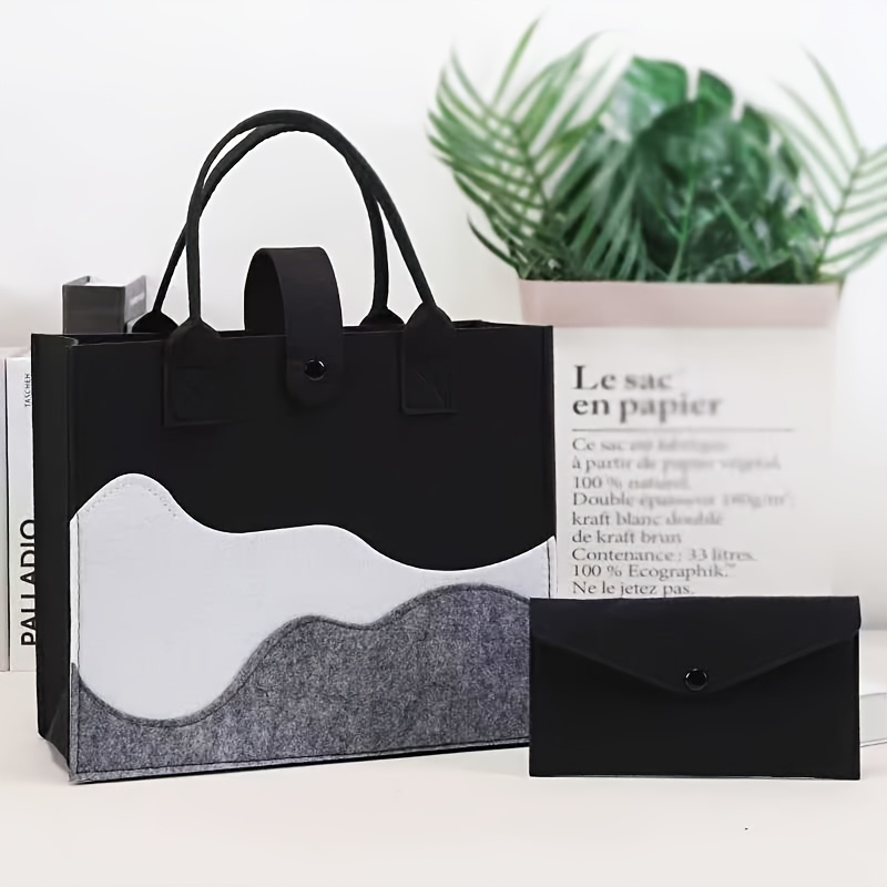 TEMU Pattern Fashion Tote Bag For Women, Handbag And Coin Purse 2pcs Set, Shopping Bag For Malls, Clutch Coin Purse, Evening Bag, Dinner Bag