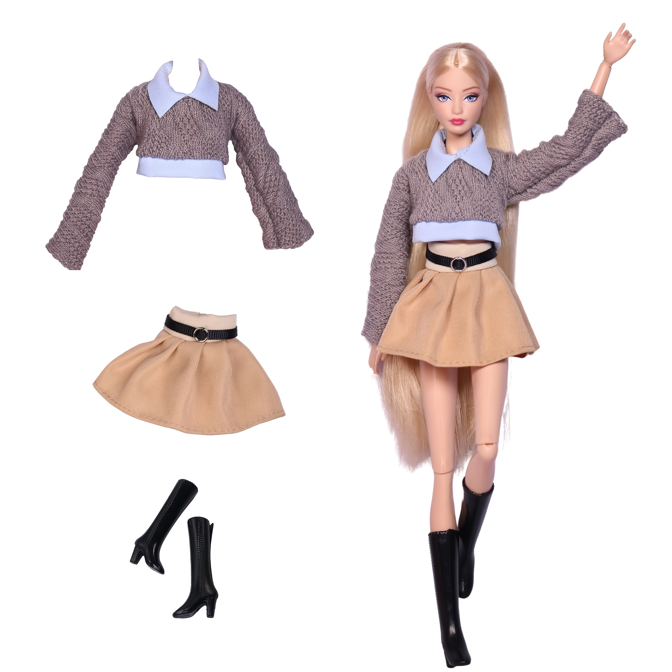 1 set fashion doll clothes, 11. 8 inch doll outfit with party skirt, casual wear dress, and accessories - dressing up toy ensembles (doll not included) | Shop Trends | Temu