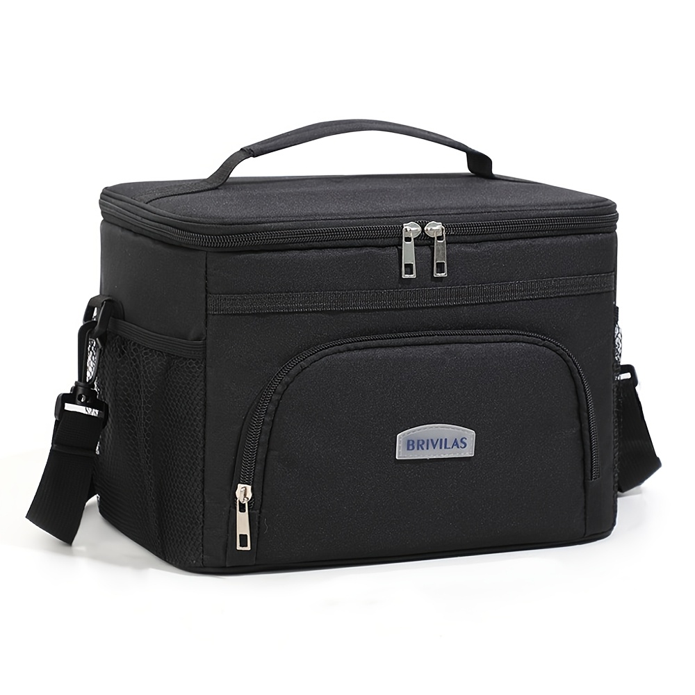 TEMU APPKER 1pc Grand Sac à Lunch Isotherme avec Glacière Adapté pour , l'École, - & les Voyages - Sac Isotherme en Tissu Oxford, Sac de - Isotherme