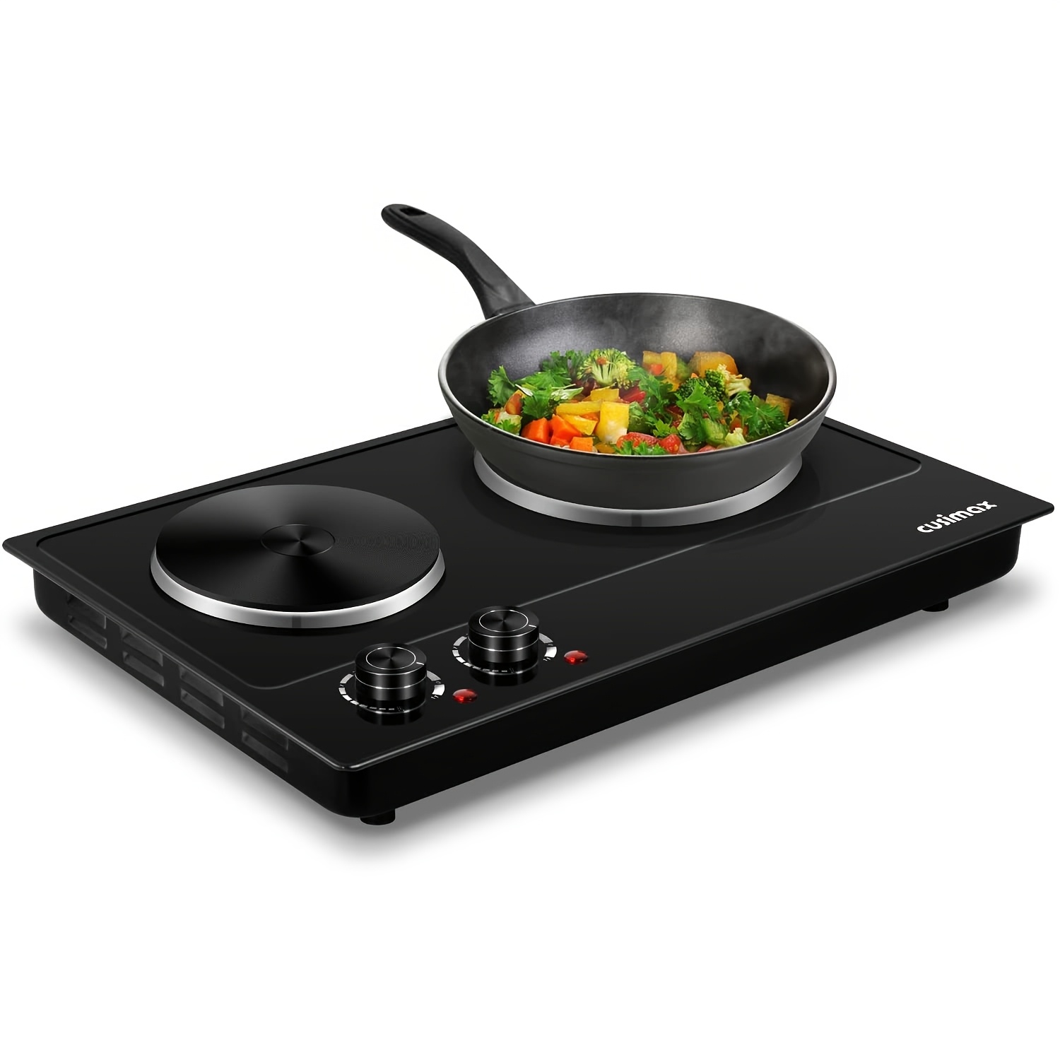 

Cusimax 1800w Countertop Double Iron , 7.4 In.and 6.1 In. Hot , Portable 2- , For Use, To