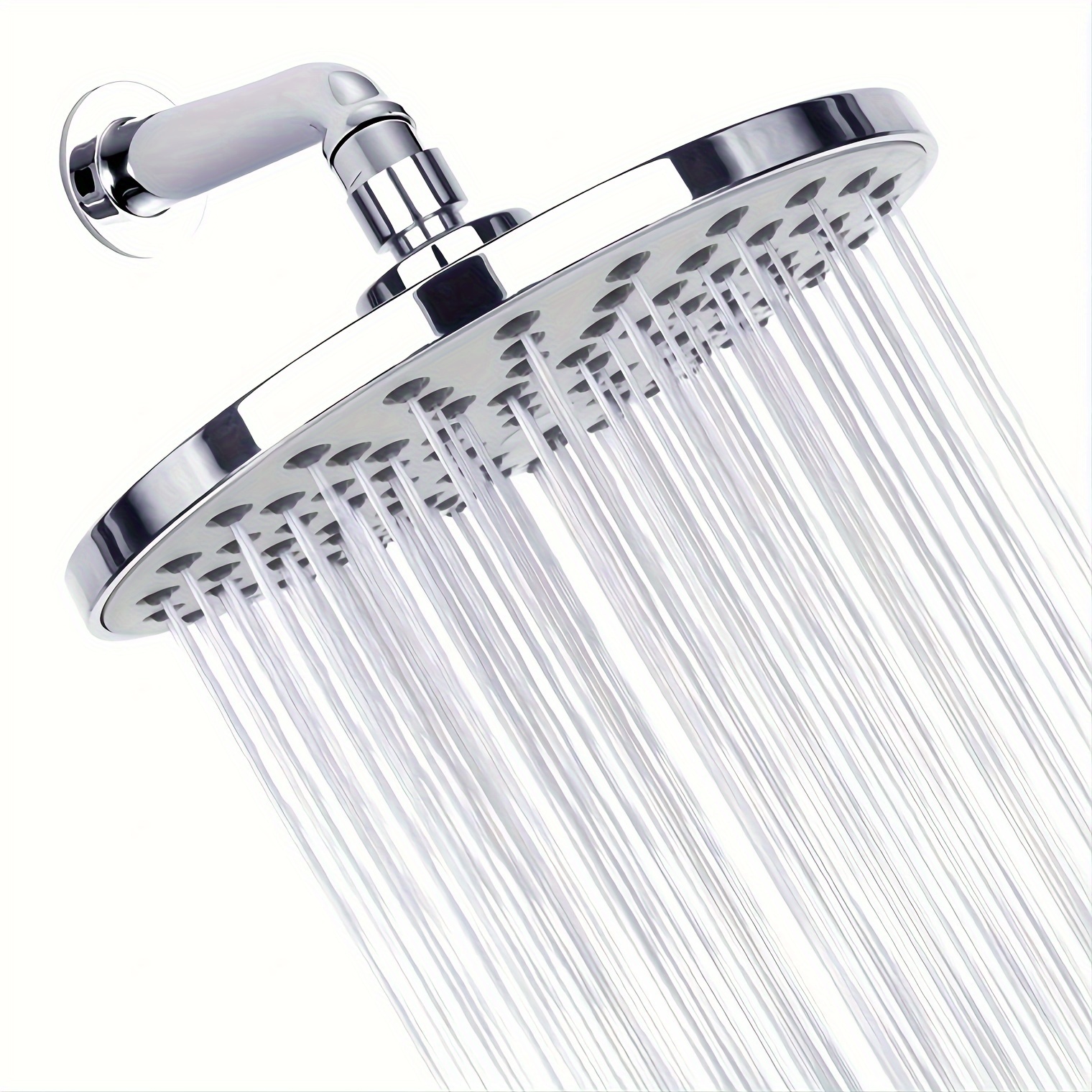 Large 8-Inch Supercharged Rain Shower Head with 360° Rotatable Filter