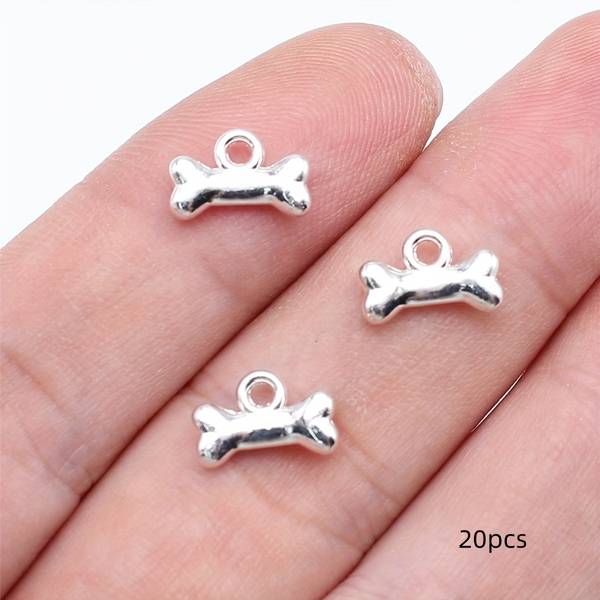 Image of 20pcs Charm Dog Bone Pendant, Antique Silvery, Antique Golden, Making Earring Bracelet Necklace Accessories 10x7mm