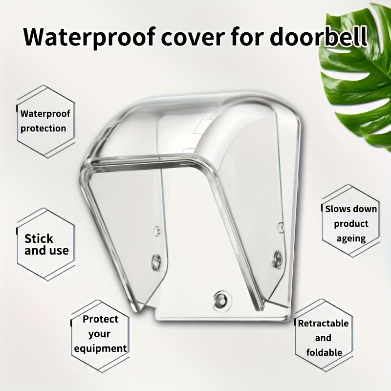 Clear Waterproof Doorbell Cover, Rainproof & Splash-Proof