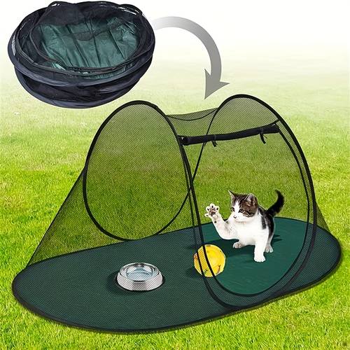 outdoor cat tent suitable for cats and small pets portable playpen with carry bag