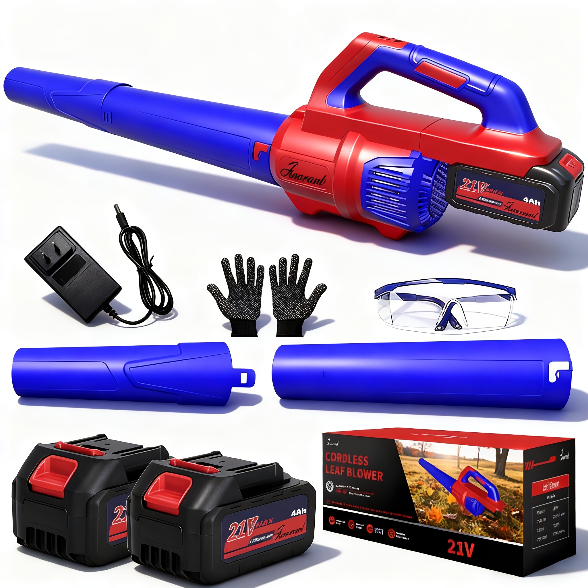 TEMU 350 Mph Blower, Variable-speed Blower - 650 Cfm, Lithium-ion Battery Included (with Charger), Lightweight Design, Effectively Leaves And Snow