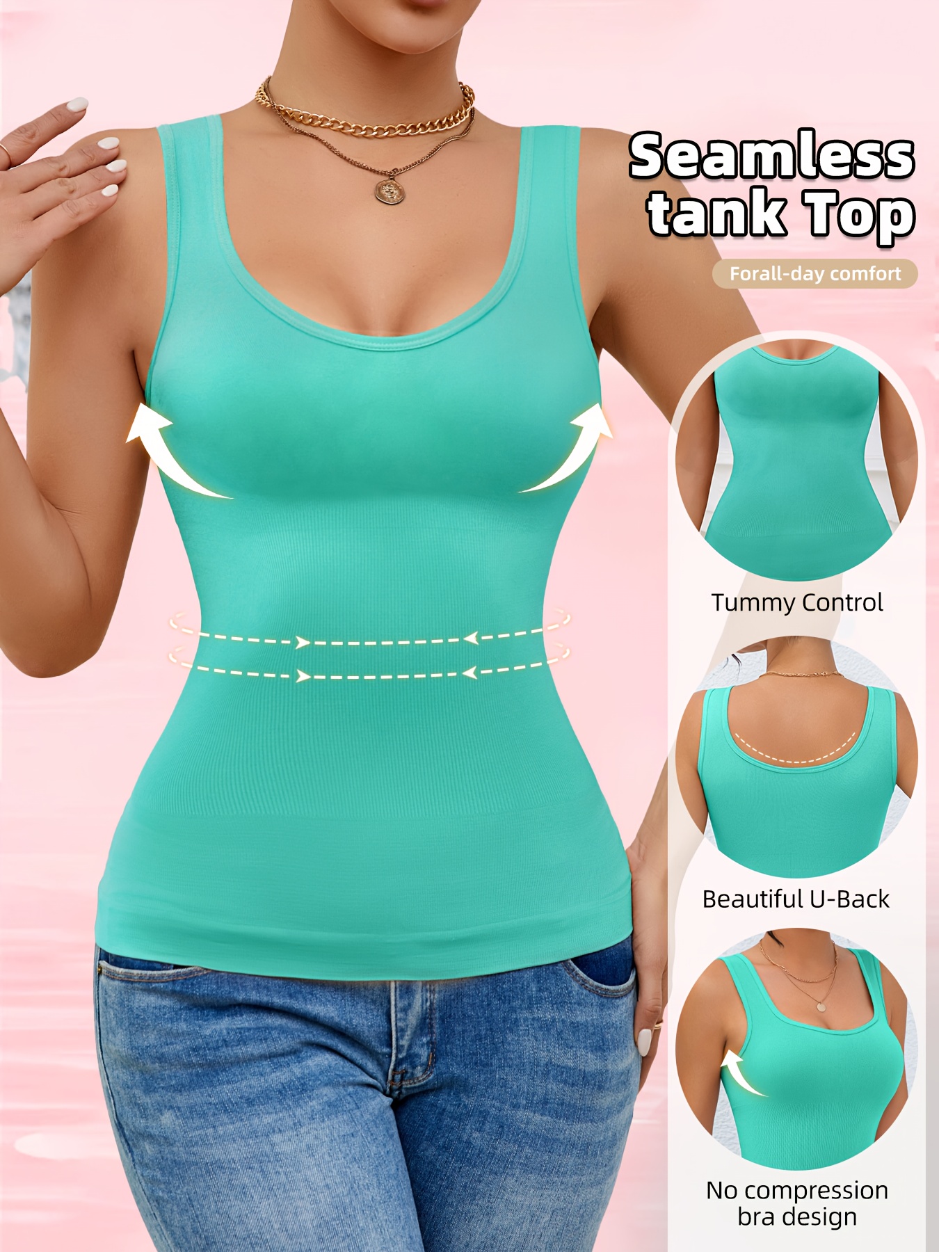 womens seamless tummy control vest sleeveless waist trainer shapewear top for body sculpting and waist shaping