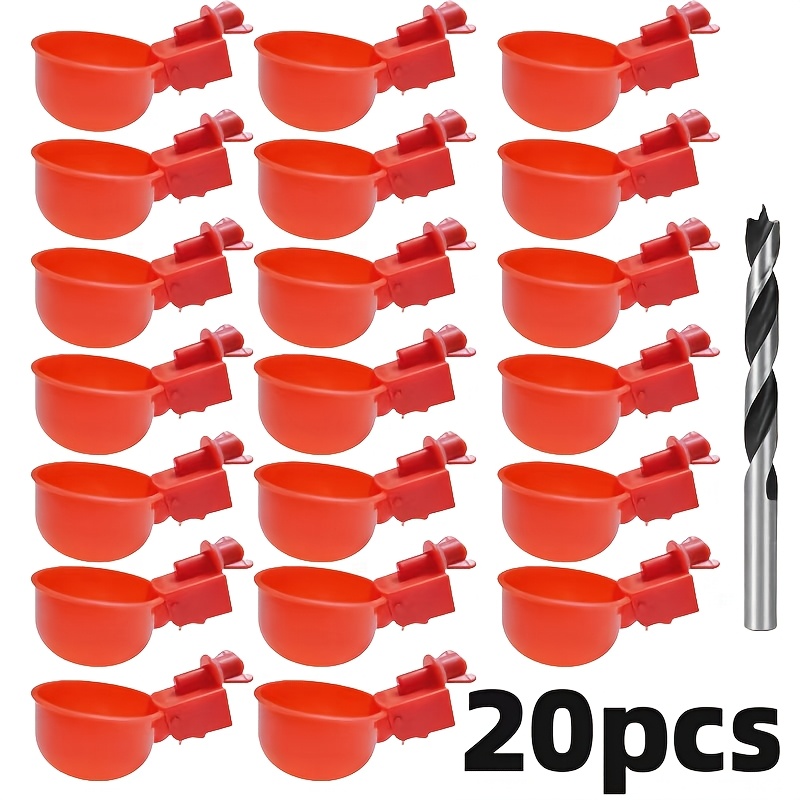 Image of 20pcs Automatic Poultry Waterer For Chickens, Ducks, And Geese - Self-priming Water Dispenser, Easy To Clean, , Ideal For Backyard And Large-scale Farms, No Electricity Required