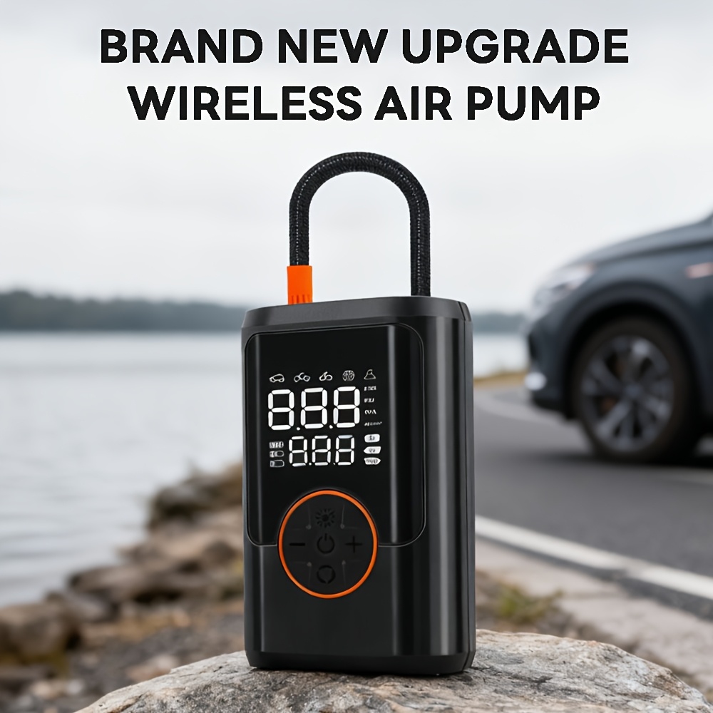 TEMU Portable Car Tire Inflator, With Wide Range Of Inflation Options, Can Inflate Balls, Cars, Motorcycles, Etc., , Safe And Reliable