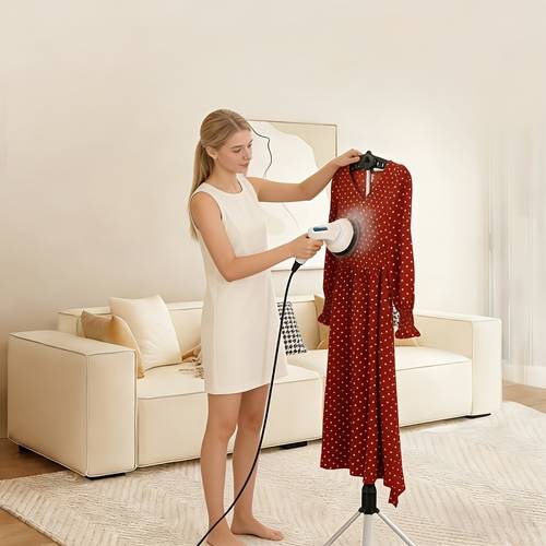 steam garment hanger handheld ironing board with independent support stand featuring a windproof clothes hanger foldable household floor standing garment steamer height adjustable telescopic vertical hanger steam iron stand for bedroom