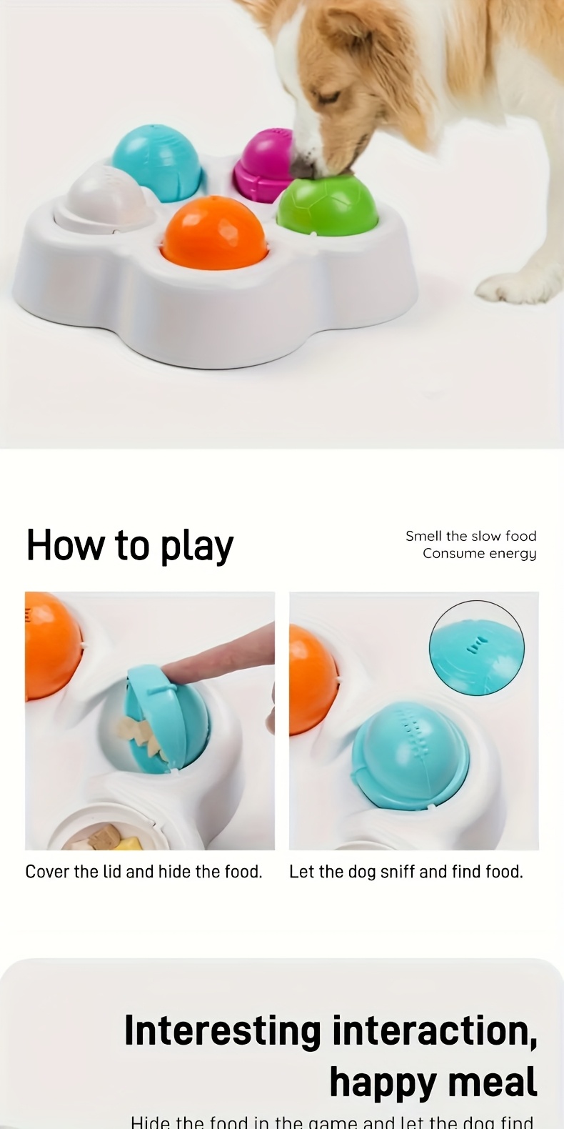 Pet Dog Intelligence Training Toy and Cat 2-in-1 Slow Feeder Interactive Toy, Self-Entertainment Boredom Relief Gift for Teddy and Golden Retriever Puppies