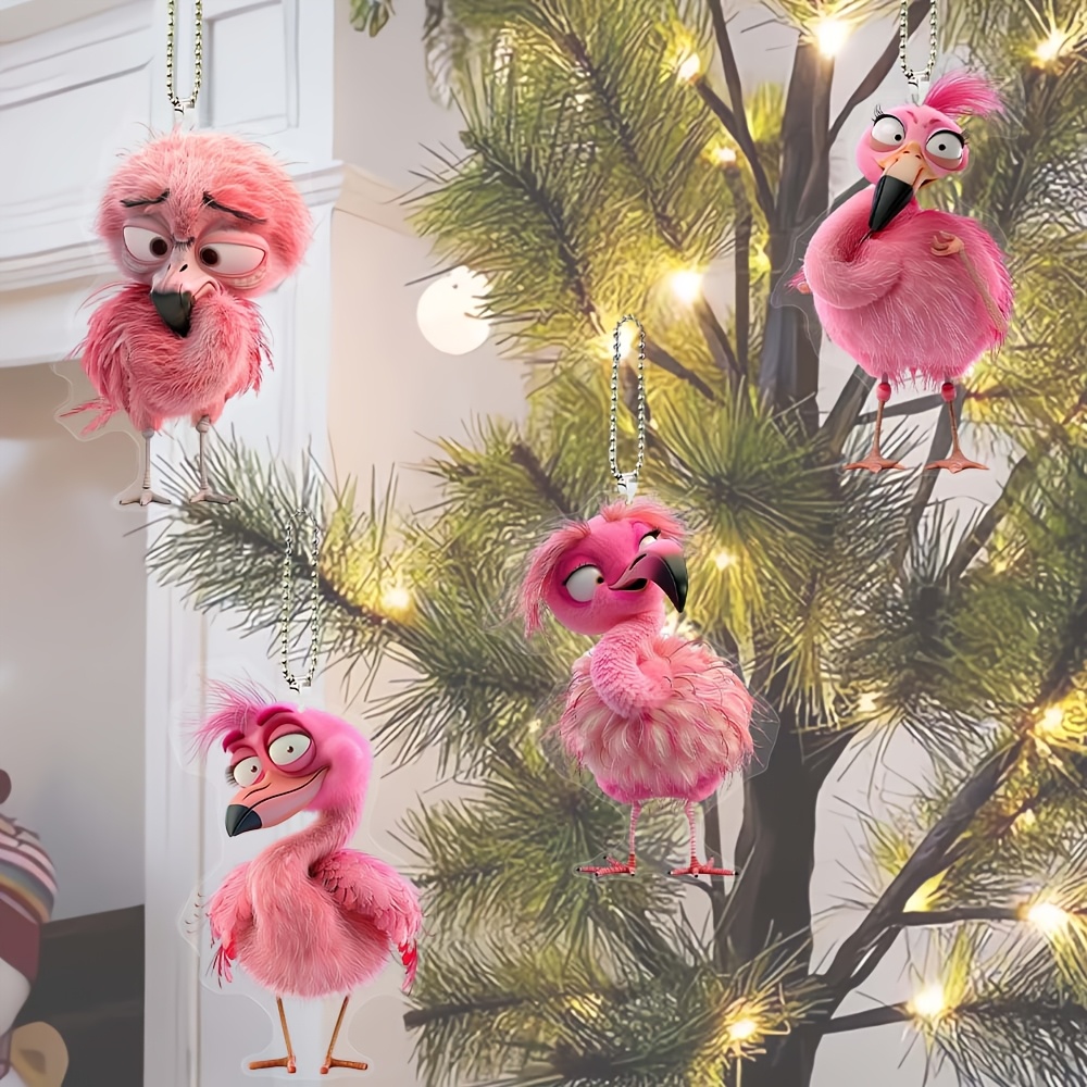 

4- Fluffy Christmas Ornaments - - & Scratchproof Hanging Decorations Hanging Strings, No Needed, For & Decoration