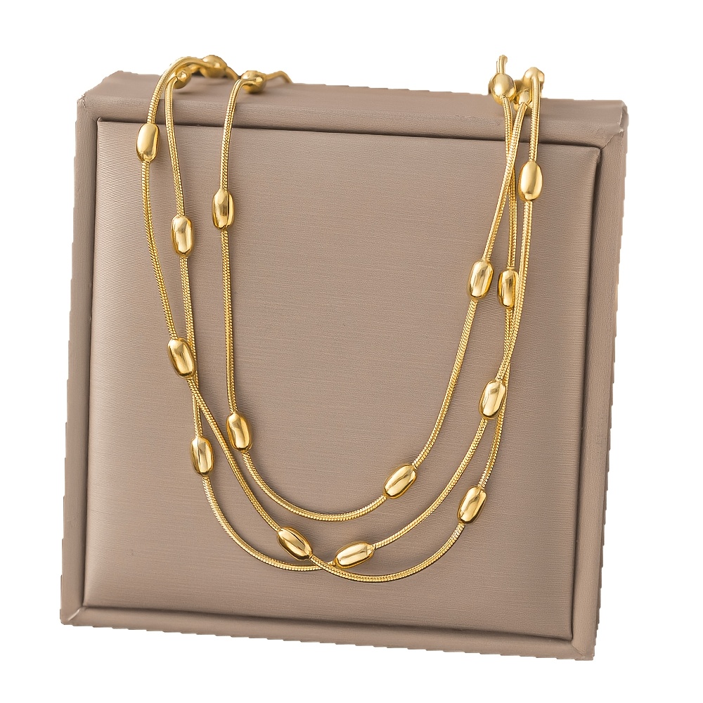 Women's Three-layer Layered Collarbone Chain Necklace, Vintage Style