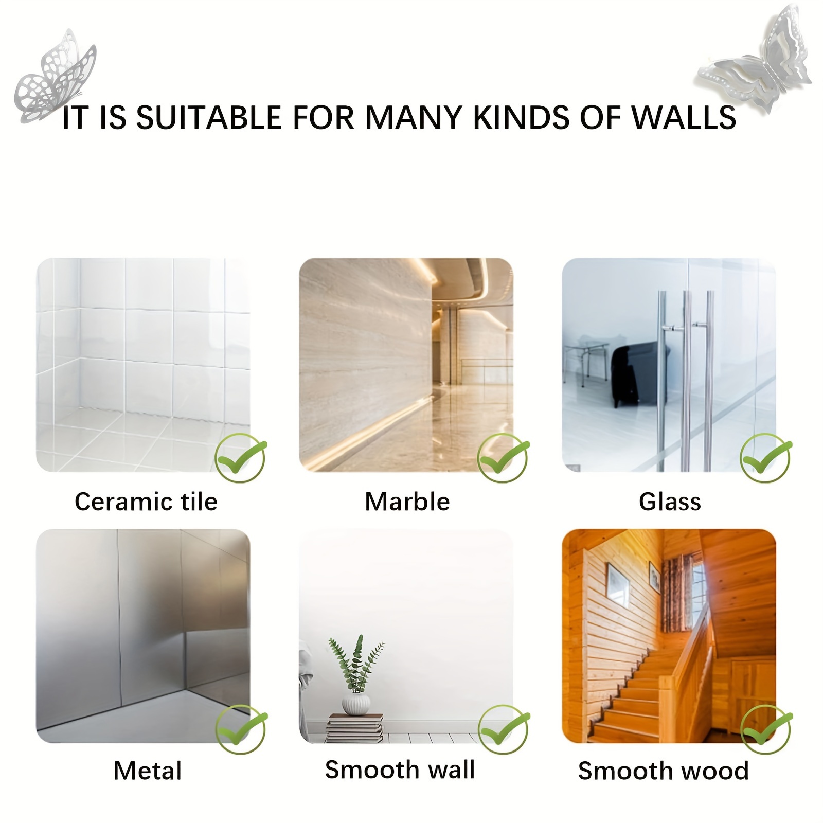 48pcs 3D Golden Butterfly Wall Decals - Reusable Self-Adhesive Shimmering Plastic Stickers for Home Decor, Party Balloons, Cake Art, Crafts, Bouquets & Gift Embellishments, Butterfly Decorations