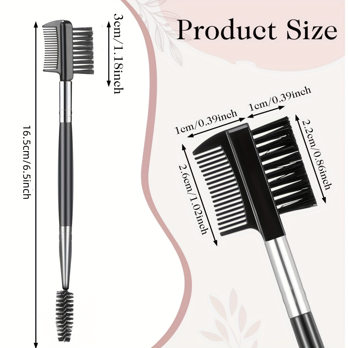 5-teiliges Set Wimpernkamm Und Augenbrauenpinsel - Doppelkopf Design Für Perfekte Augenbrauen Und Wimpern