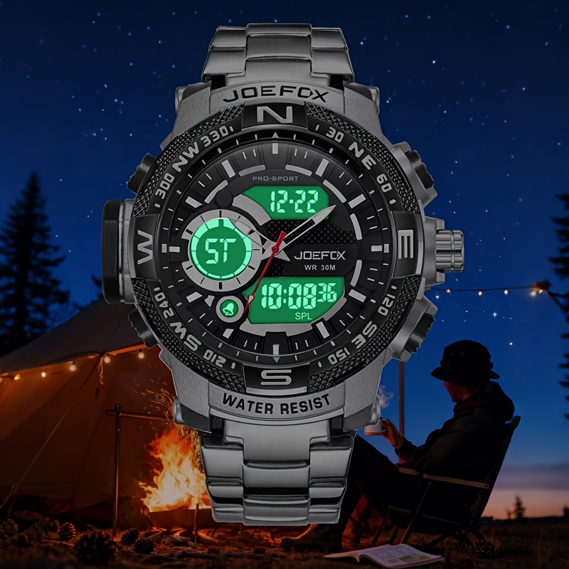 Reloj de Pulsera Digital para Hombres, Relojes de Cuarzo Analógicos para  Hombres, Gran Pantalla de Visualización LED, Relojes para Hombre - Main Image