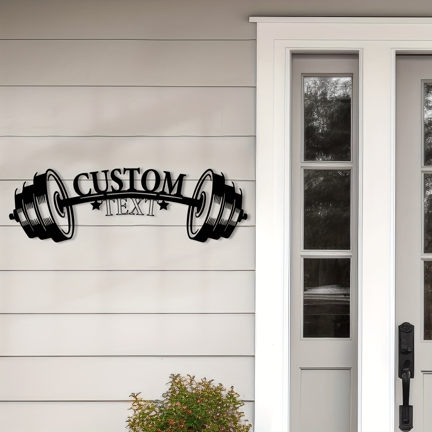 

1pc Personalized Text Gym Metal Sign, Custom Last Name Sign, Home Gym Sign, Fitness Training Wall Art Decor, Weightlifting Bodybuilding Sign For Dad's Gym, Workout Room