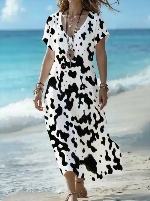 cow print dress sold on Temu United States cow print dress sold on Temu United States