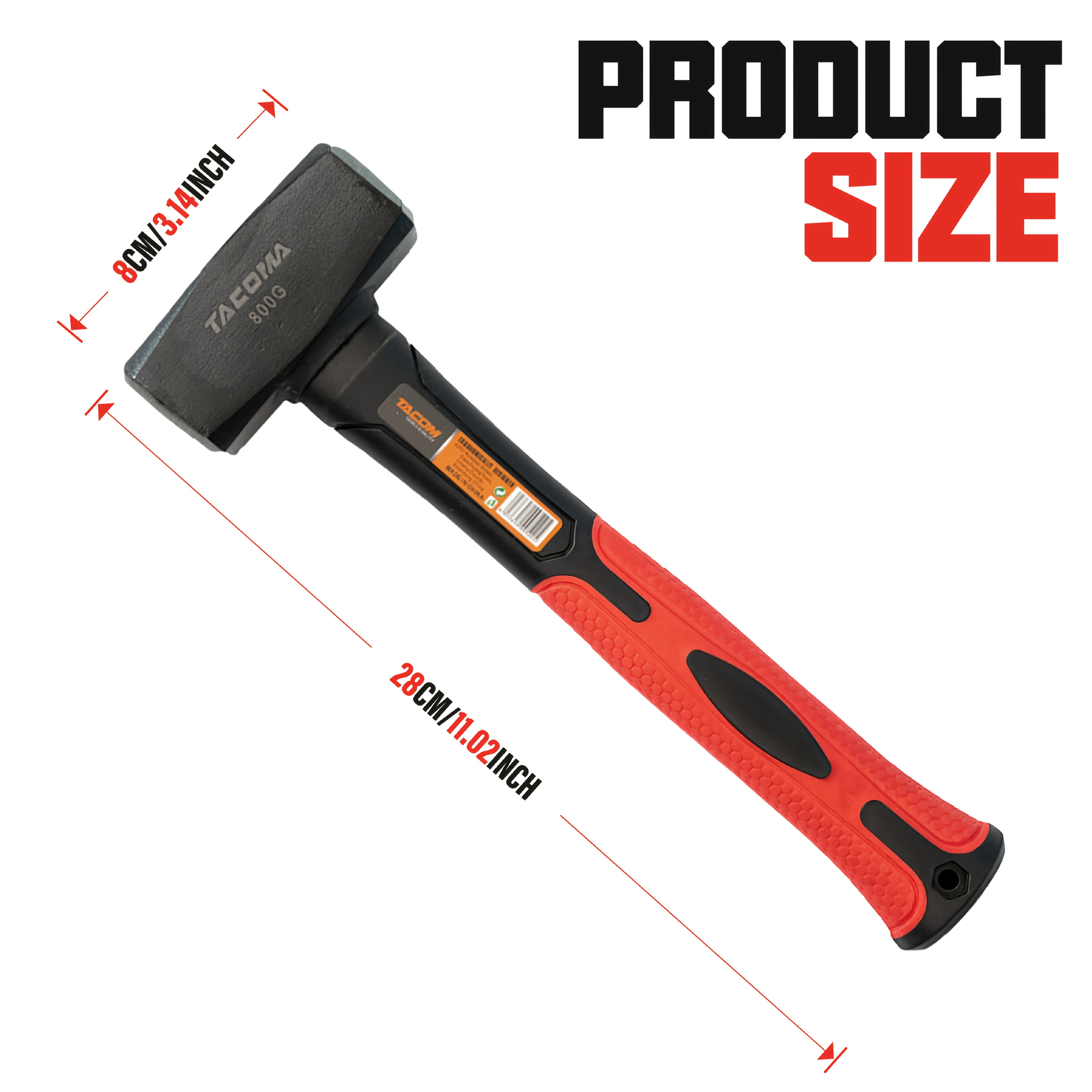 Image of 2lb/3lb Masonry , With No. 45 And Tpr Non-slip, Shock-absorbing Handles; Suitable For Domestic Use, Industrial Manufacturing And Light Work; The Larger Hammer Used In Conjunction With Masonry Chisels