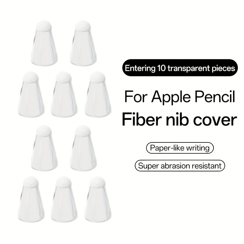 TEMU Suitable For Applepencil Fiber Nib Cover, Applepencil Nib Cover, Ipencil Protective Pen Case, 1/2 1 And 2 Anti-slip Mute.
