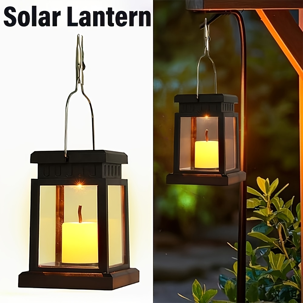 Solar Powered LED Candle – 2-Pack Flameless Flickering Rechargeable Candle, AA Battery Included, Auto On/Off, For Garden, Lanterns, Yard & Camping