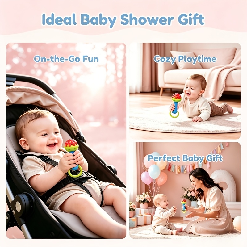 Baby Grasping Bell Toy for Sensory Development
